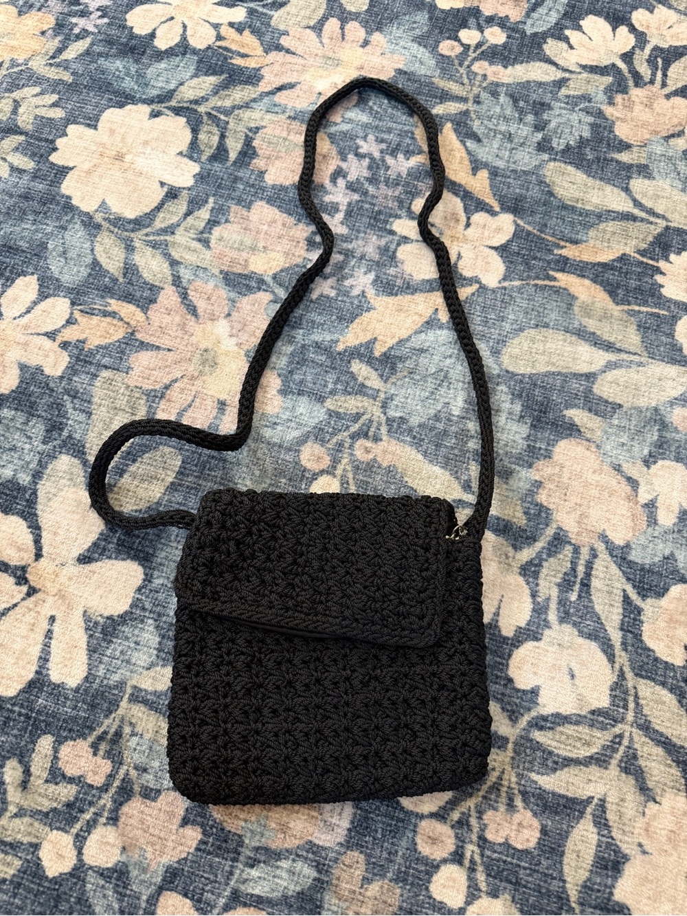 The Sak Black Crochet Crossbody Bag